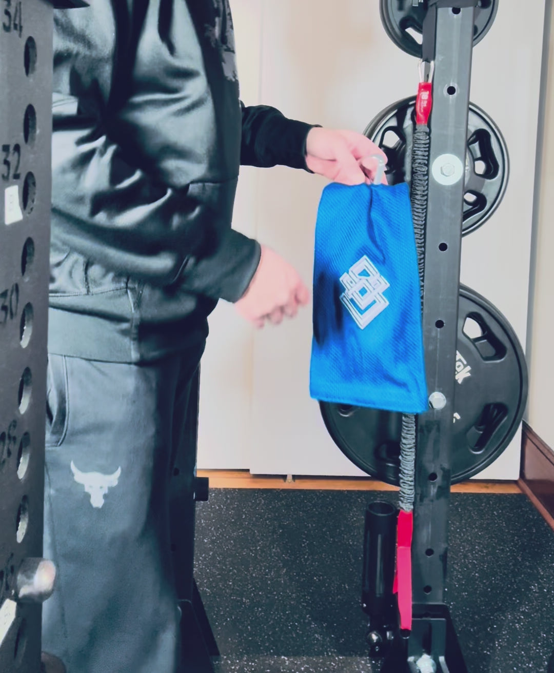 Kodo Gi Grip Cable Attachment exercise example for martial arts and home gym.