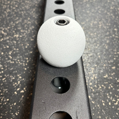Kodo white spherical climbing holds for squat rack attachments crossmember