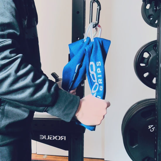 Kodo Gi Grip Cable Attachment exercise example for martial arts and home gym. 